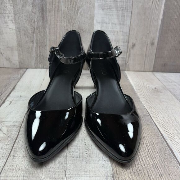 Ecco Shape 45 Pointy Sleek Womens Size 5 Slingback Pump Heel Leather Shoes Black - Picture 3 of 11